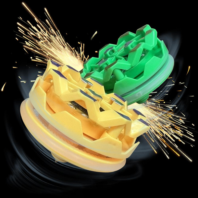 전기 배틀 팽이 (1개) 자이로스코프 팽이 불꽃팽이 스파크 팽이, 기본1, 1개