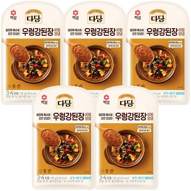 CJ제일제당 다담 우렁강된장500gx 6개, 140g, 5개
