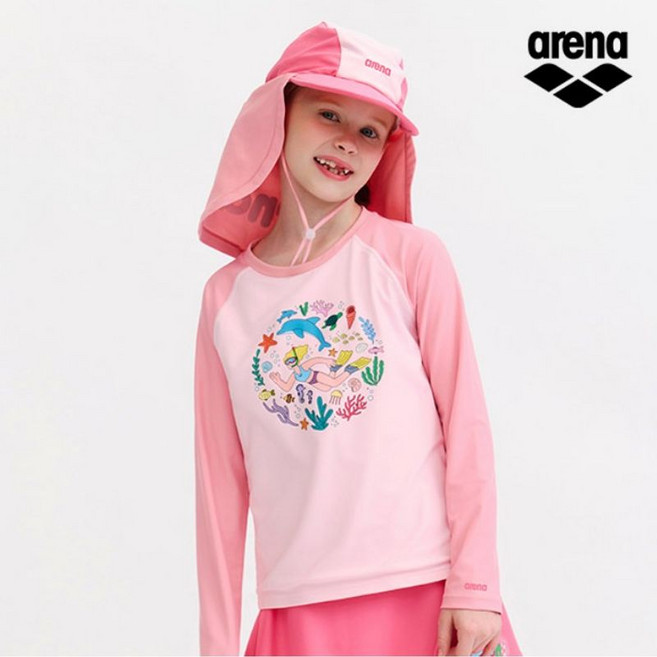 아레나 ARENA x 전황일 여아동 3PCS 래쉬가드 세트 A6BG1GS91LPK