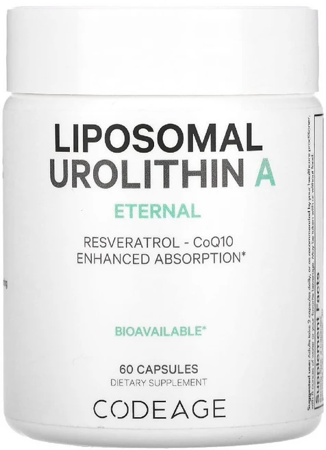 코드에이지 리포좀 리포솜 우롤리틴 A 500mg Eternal 코엔자임Q10 포함 60정, 1개 - 쿠팡