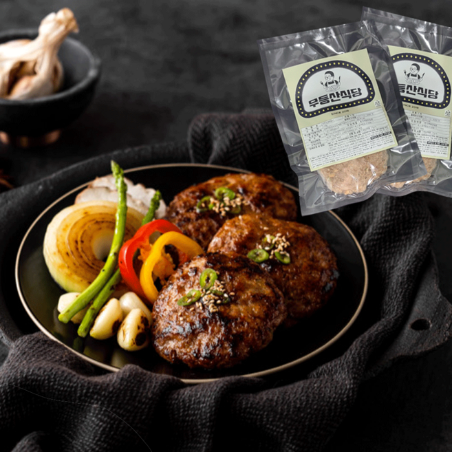 무등산식당 한돈 담양 소보로 수제떡갈비 아기유아식 개별포장 떡갈비, 120g, 10개