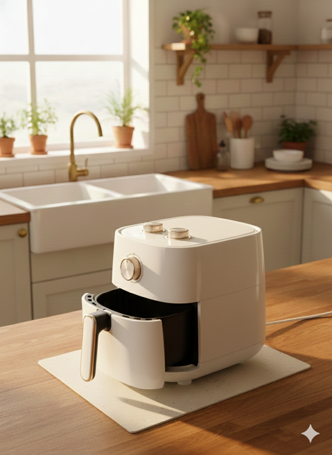 독일모티프매트 에어프라이어 열차단매트 오븐깔개 받침대, 아이보리베이지 도트, 1개