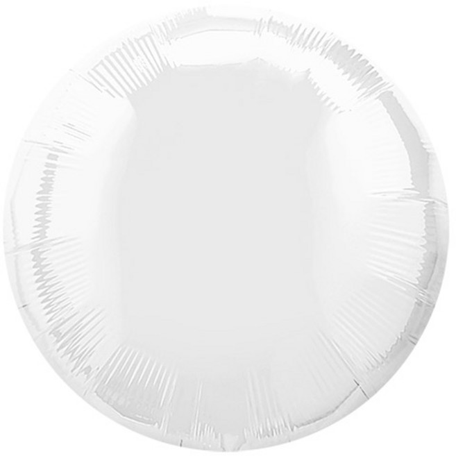 피플스파티 18인치 45cm 라운드 원형 은박풍선, 3개, 화이트