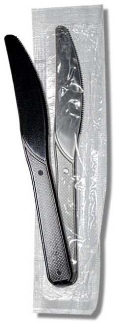 16.5cm 일회용 칼 나이프 빵칼 케이크칼 검정 개별포장 2000개입, 1개, 2000개