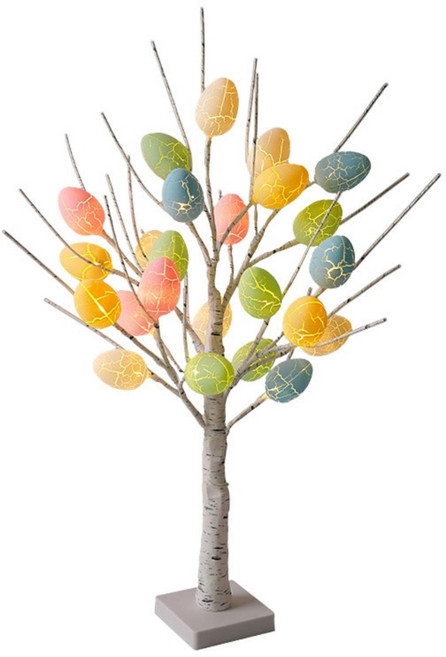 부활절 LED 나무 밝은 밝은 계란 실내 어린이의 날 결혼식 파티 장식