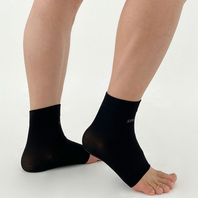 실루엣 의료용 빅사이즈 발목보호대 발목밴드 2개세트, 112 발목 압박밴드 블랙 2개, L, 1세트