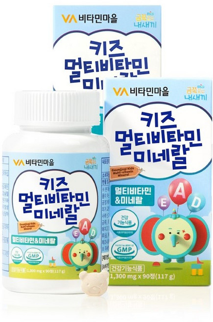 비타민마을 키즈 멀티비타민 미네랄, 90정, 2개