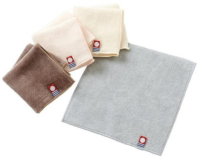 이마바리 타올 미니 손수건 4매 SET 15x15cm 핸드타올 손수건 타올 손수건 면 100% 인정번호 제2022-1466호