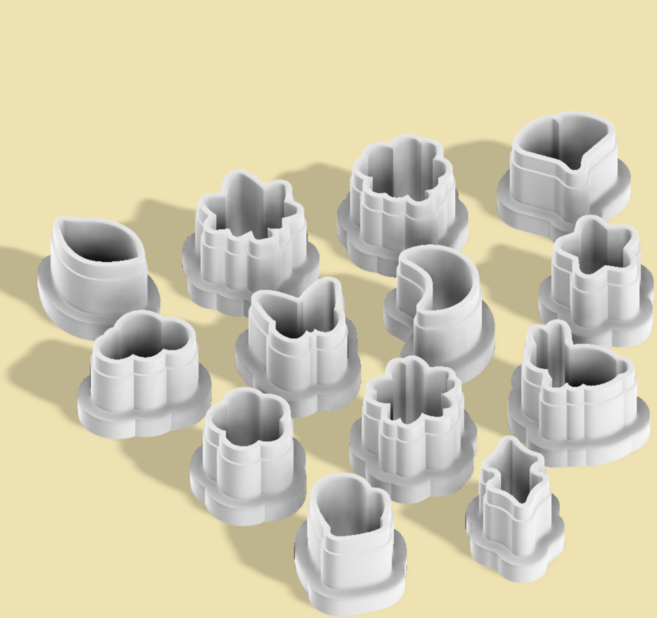 고명틀 모양 쿠키커터 쿠키 틀 장식 화과자 떡 바람떡 고명 떡도구 답례품, 8. 벚꽃, 1개