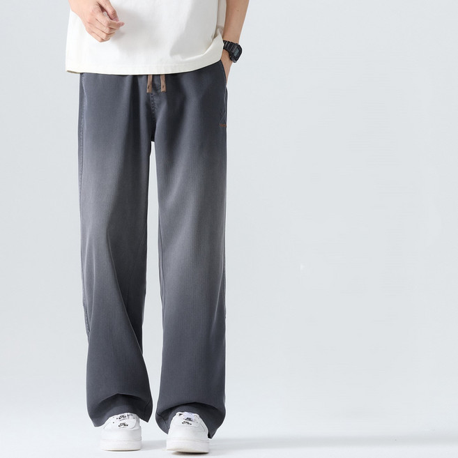 하울맨 남성 빅사이즈 텐셀 와이드 쿨링 밴딩 팬츠