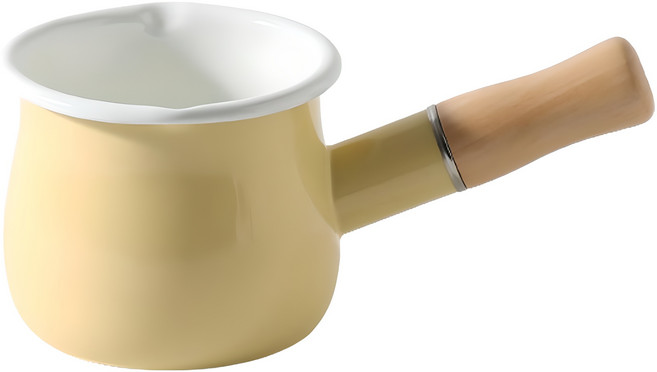 모다키친 인덕션 법랑 밀크팬 편수냄비, 10cm, 버터옐로우, 1개