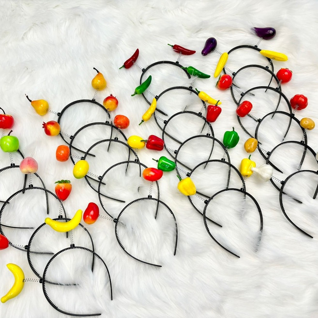 0692 미니 모형 야채머리띠 과일머리띠 헤어밴드 셀프스튜디오 귀여운머리띠, 19. 토마토