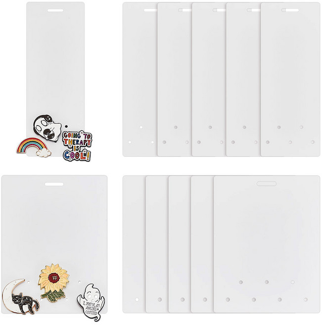 아크릴 배지 뱃지 디스플레이 보드 146x54x1mm 84x112x1mm 2종 세트, 화이트