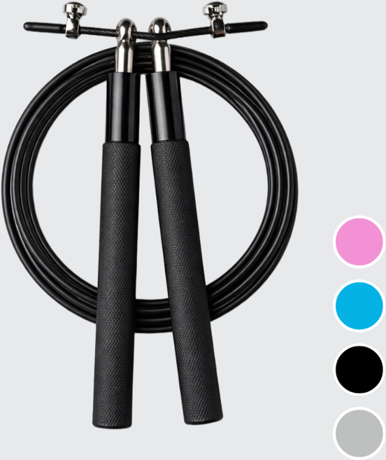 레마르 저소음 베어링 와이어 줄넘기, 1개, 블랙