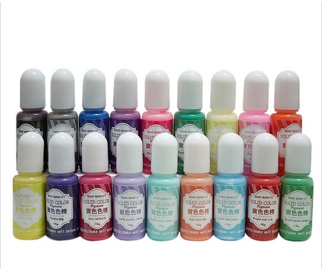 QIAO QIAO DIY 實色色精 UV膠樹脂專用, 一份4入顏色隨機, 1個