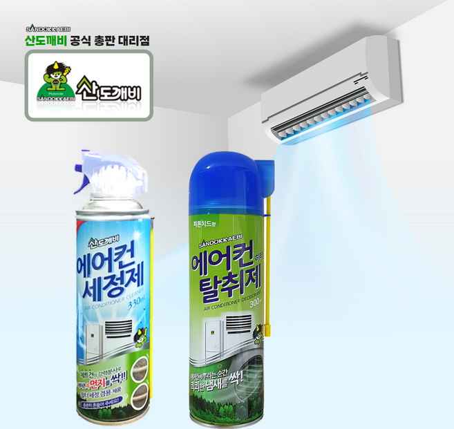 산도깨비 에어컨 세정제 탈취제, 630ml, 1개