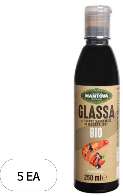 만토바 오가닉 발사믹 글레이즈 식초, 250ml, 5개