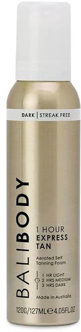 바디 1시간 익스프레스 셀프 태너 폼 다크 셰이드 빠르게 건조 스트릭 프리 가벼운 포뮬러로 자연스럽고 완벽한 태닝을 선사합니다 태닝 비건 및 크루얼티 프리 127ml/4, 4.05 Fl Oz, Ultra Dark, 1개 - 쿠팡