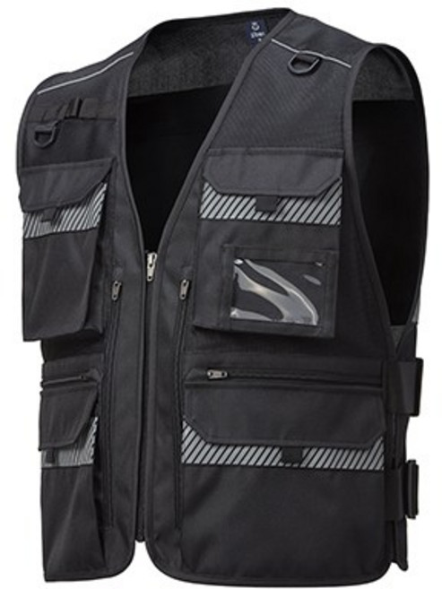 지벤 하계 작업복조끼 [ ZB-V2123 ] 배달/보안조끼/ 다양한포켓과 벨크로 사이즈조절/대형 반사띠, 1개