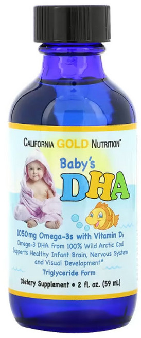 캘리포니아골드뉴트리션 유아영양 오메가3 1050mg DHA 비타민D3 함유 59ml, 1개