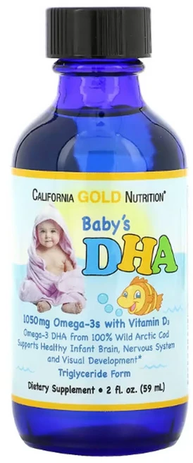 캘리포니아골드뉴트리션 유아영양 오메가3 1050mg DHA 비타민D3 함유 59ml, 1개 - 쿠팡