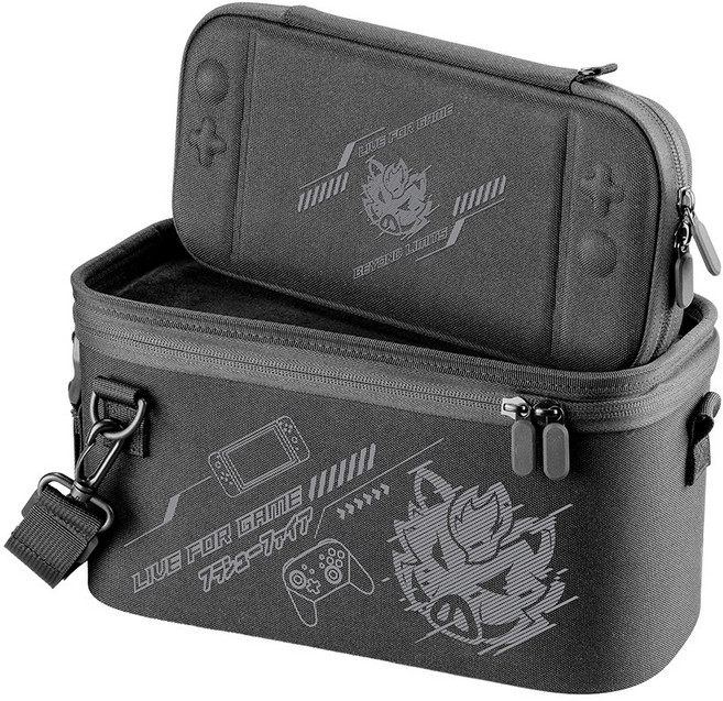 Switch2 NS2 組合式全配件收納包 子母包設計 保護包, 1個, 黑色, SF02BK