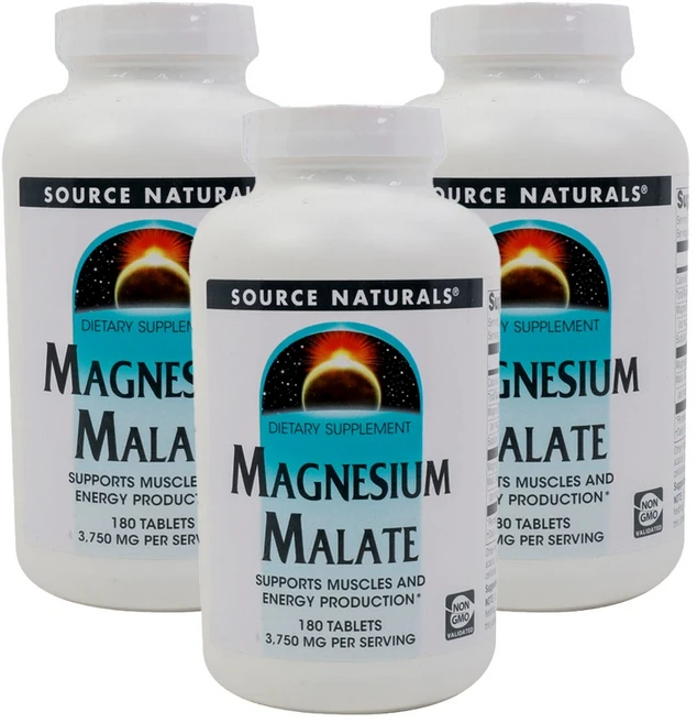 소스내츄럴스 마그네슘 말레이트 타블렛, 180정, 3개 - 쿠팡
