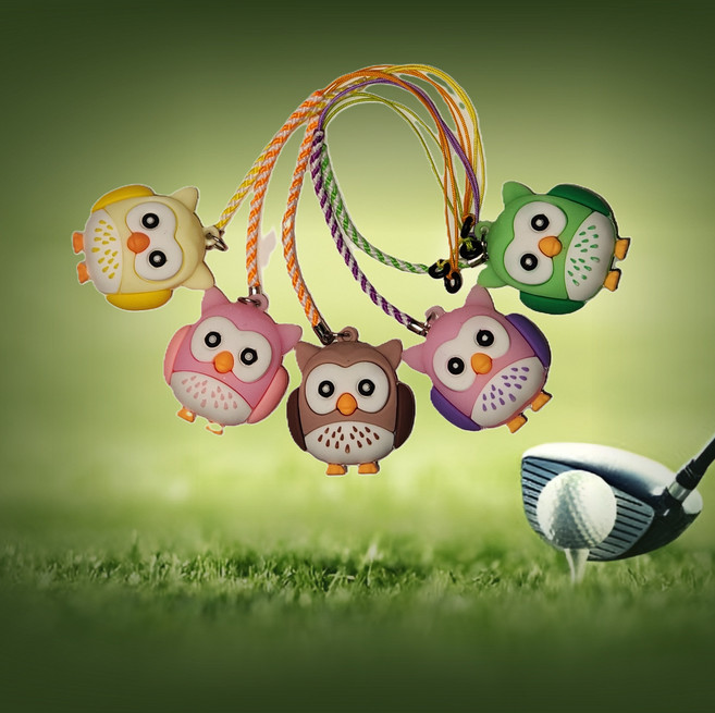 별난별상점 부엉이 친구들 골프티걸이 티분실방지 티꽂이 티고리 5개 세트, 1세트, 5색상