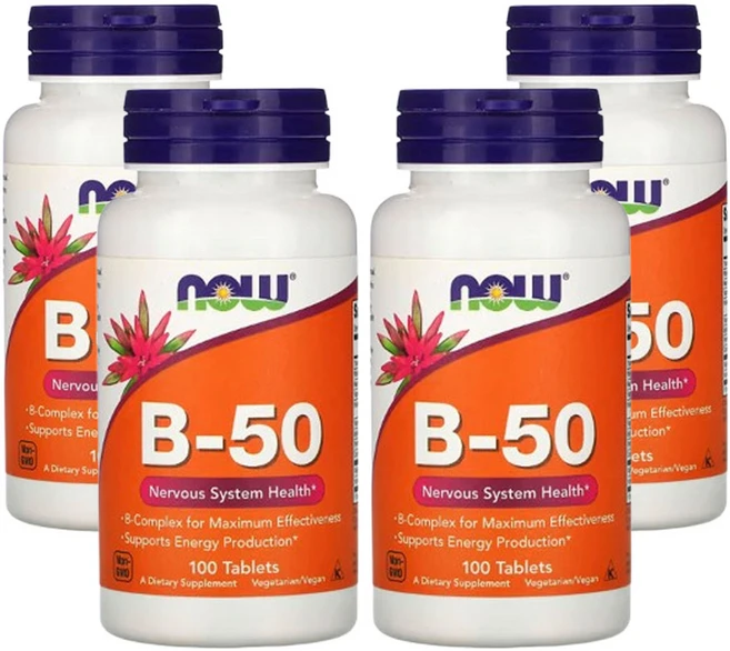 나우푸드 B-50, 4개, 100정 - 쿠팡