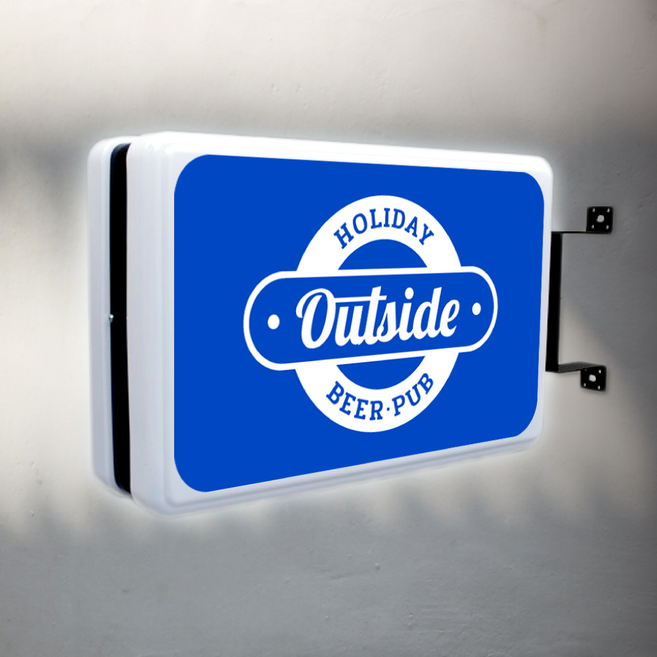 태광아크릴 양면형 포인트간판(무료시안), 직사각(가로형60*40), 1개