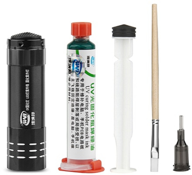 용접 납땜 100g 그린 오일 UV 솔더 마스크 잉크 PCB SMD 회로 기판 용 부식성 아킹 방지 페이스트 플럭스 용접, 1개