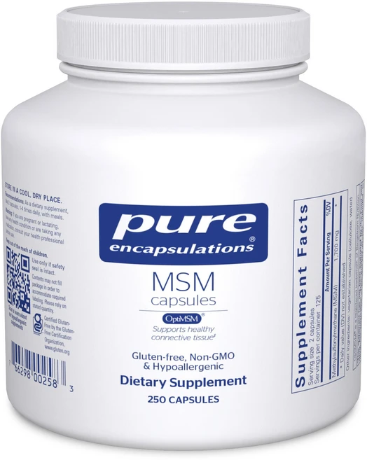 퓨어 인캡슐레이션 MSM 캡슐 | 관절 체계 결합 조직 Pure Encapsulations MSM Capsules | Sulfur Supplement to Support Jo, 1개 - 쿠팡