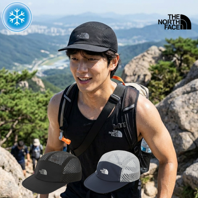 매장 정품 노스페이스 모자 여름 메쉬 등산 캡 남여공용, BLACK