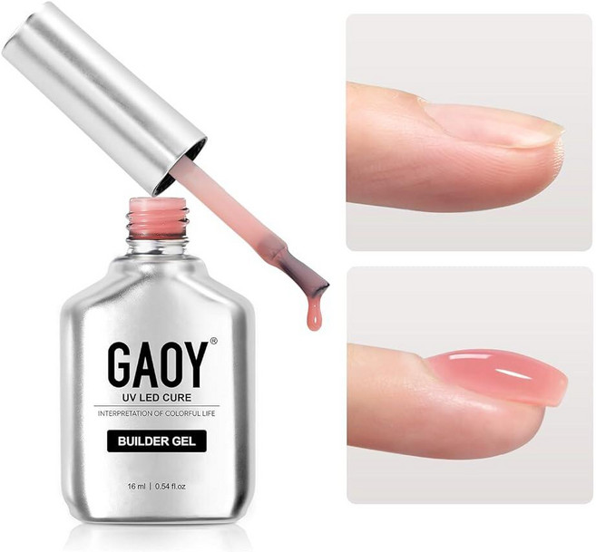 GAOY 빌더 네일용 젤 16ml 로즈핑크, 1