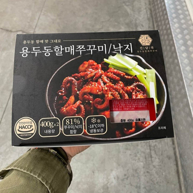 진담쿡 용두동 할매 쭈꾸미 낙지, 아이스박스포장, 2개, 400g