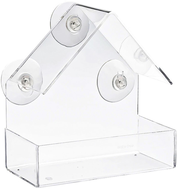 버드피딩 새모이통 베란다 야외 정원 새모이집 급식기 참새 먹이통 버드피더, 새모이통 - 투명하우스, 1개