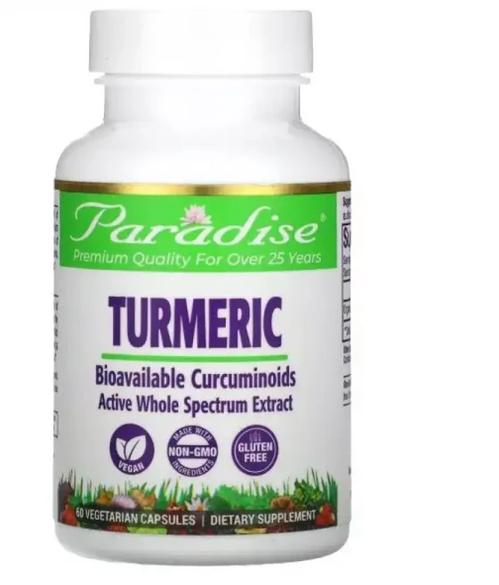 파라다이스허브 강황 터메릭 Turmeric 250mg 60정 비건, 1개 - 쿠팡