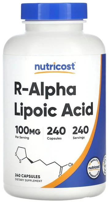 뉴트리코스트 Nutricost r-알파리포산 100mg 캡슐 240정125296원산지:기타, 240 개, 1개 - 쿠팡