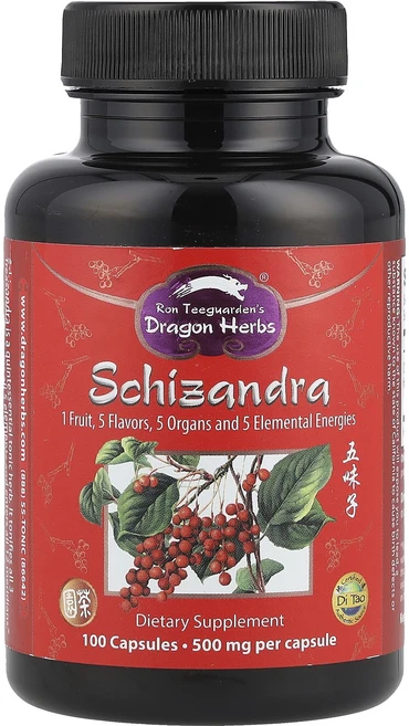 Dragon Herbs 오미자 1500mg 캡슐 100정(캡슐 1정당 500mg), DragonHerbs오미자1500mg캡슐100정캡슐1정, 1개, 100정 - 쿠팡