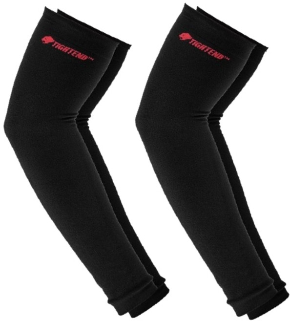 타이트엔드 킬러웨일 기모 팔토시 워머, 블랙, 2개