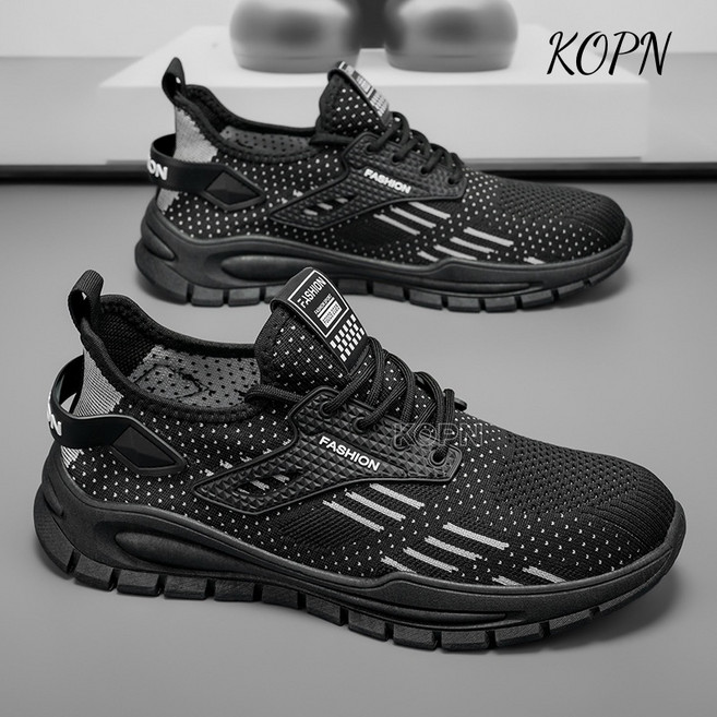 KOPN 남성 여름 테니스화 패션 편안 한 발 페달 캐주얼 운동화 청년 판화