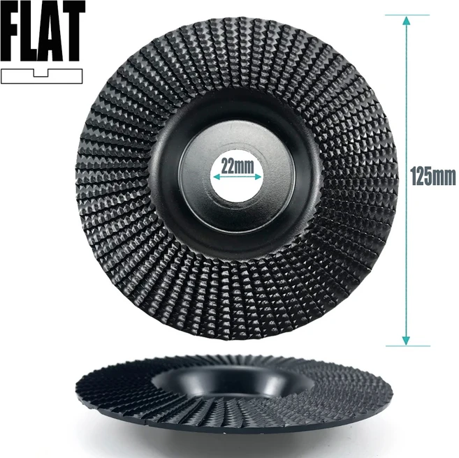 125mm 평면 베벨 앵글 그라인딩 휠 우드 폴리싱 휠 나무 조각 샌딩 도구 앵글 그라인더 용 연마 디스크 도, 10 flat black