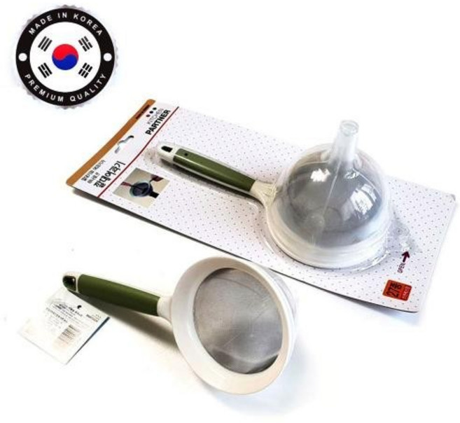 깔때기 세트 여과기 깔대여과기 깔대기 거름망 스텐 국산, 중, 1개