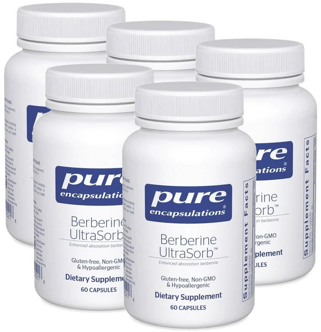 퓨어인캡슐레이션 베르베린 울트라소브 캡슐 Pure Encapsulations Berberine UltraSorb, 5개, 60정 - 쿠팡