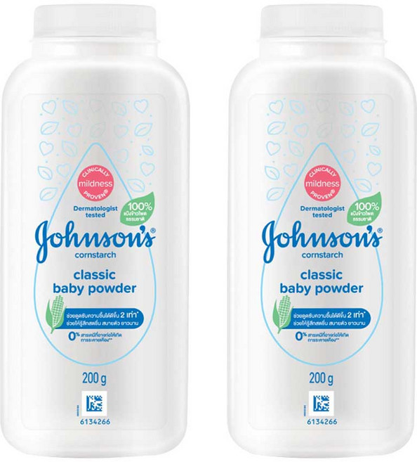 존슨즈베이비 클래식 콘스타치 파우더, 200g, 2개