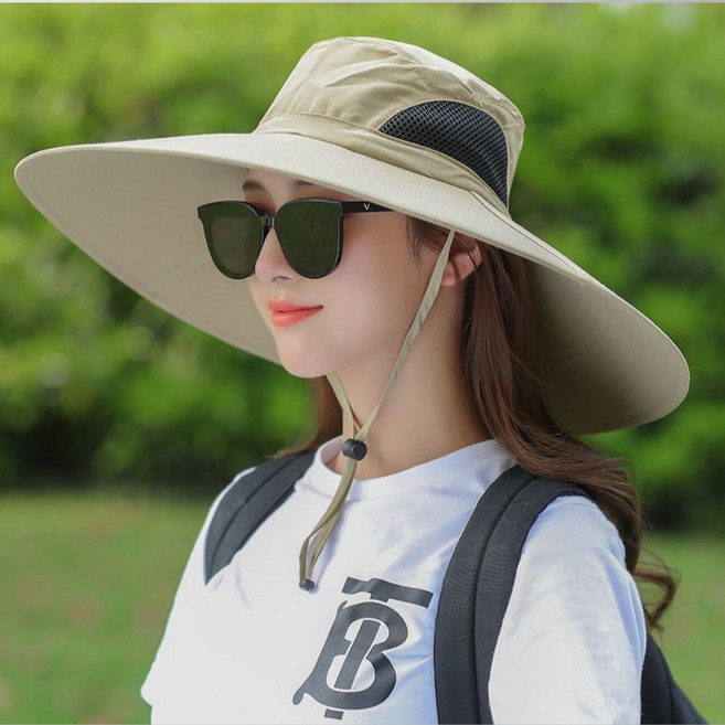 HJ무브먼트 남자 여자 빅사이즈 등산 모자, 베이지