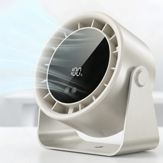 LED 무선 무소음 탁상용 선풍기 벽걸이 데스크팬, 화이트, X3