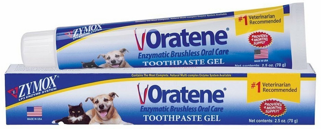 ZYMOX Oratene 三酵合一犬貓用口腔清潔 全方位呵護口腔健康, 1個, 潔牙軟膏 2.5oz(70g)