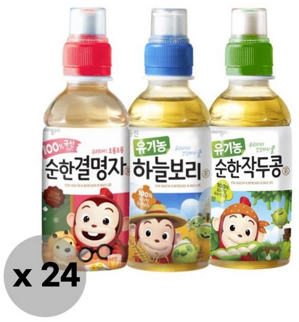 차음료 200ml x 24페트(하늘보리 순명자 작두콩차 중 택2), 유기농작두콩차12펫