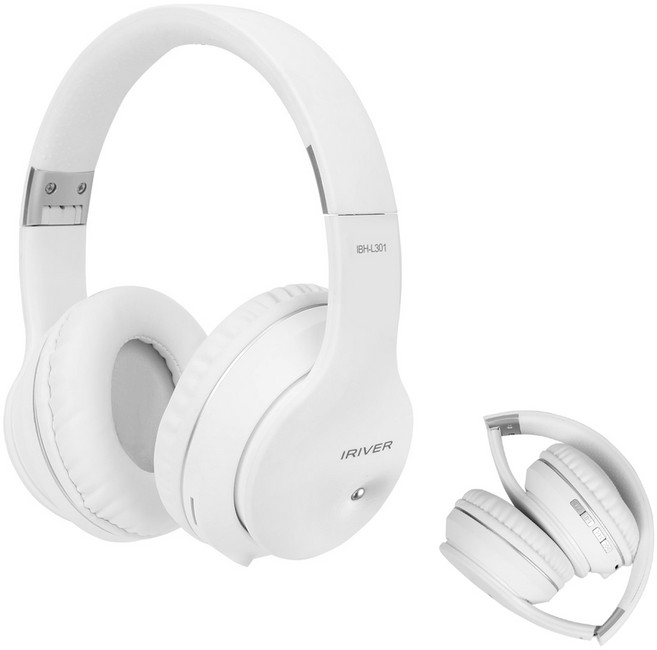 아이리버 NEW 최신상 무선 블루투스 헤드폰 BT5.0 접이식으로 휴대편리, 화이트